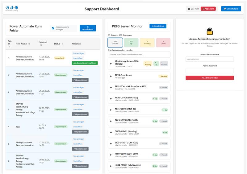 BSL Support Dashboard